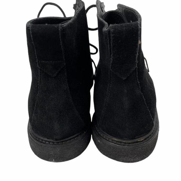 All Saints black suede leather lace up hiking Chukka combat boots men's size 11 - Picture 7 of 16